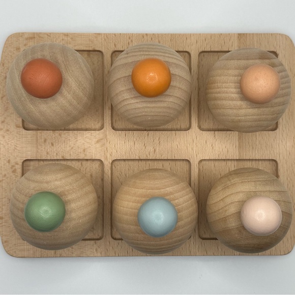 NWT Wooden Montessori Kids Cupcake Counting & Sorting Set - Picture 4 of 11